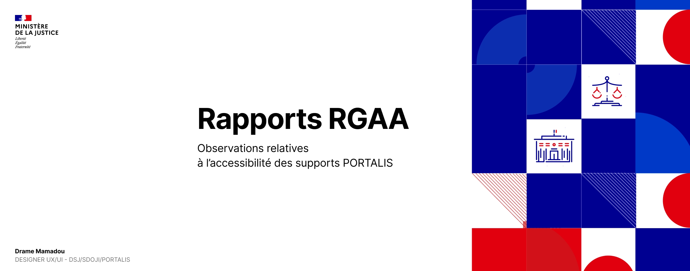 Projet Portalis - Refonte UX accessible Ministère de la Justice